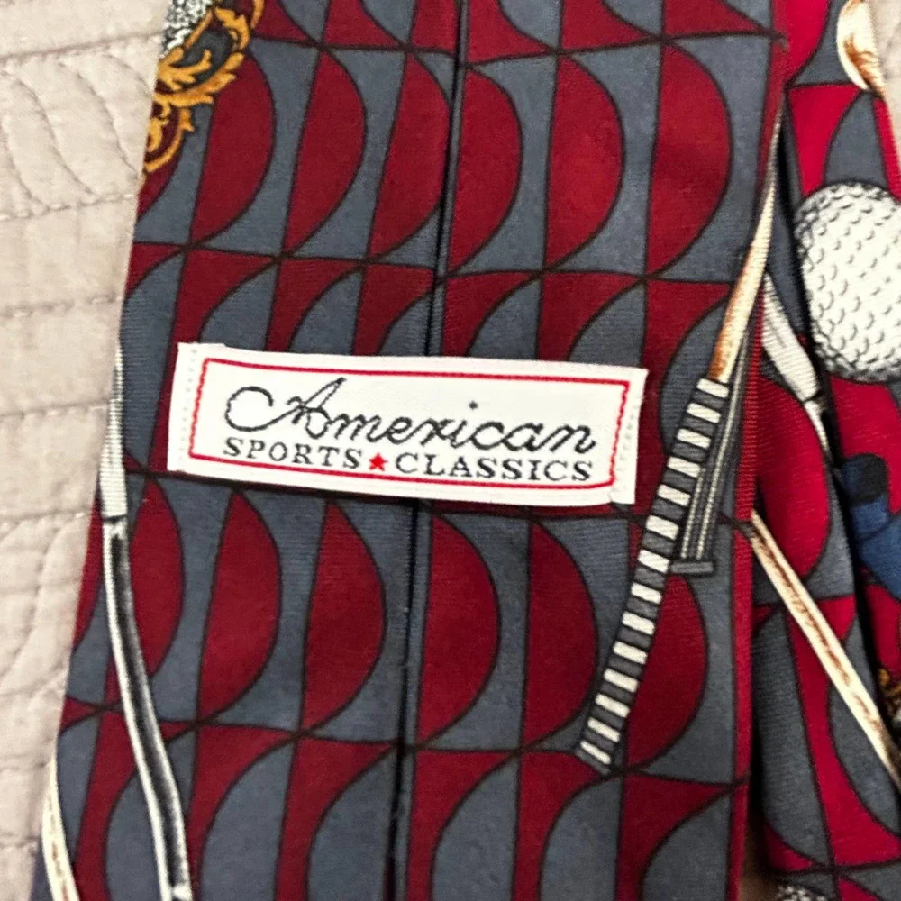 Mens Tie American Sports Classics Golf